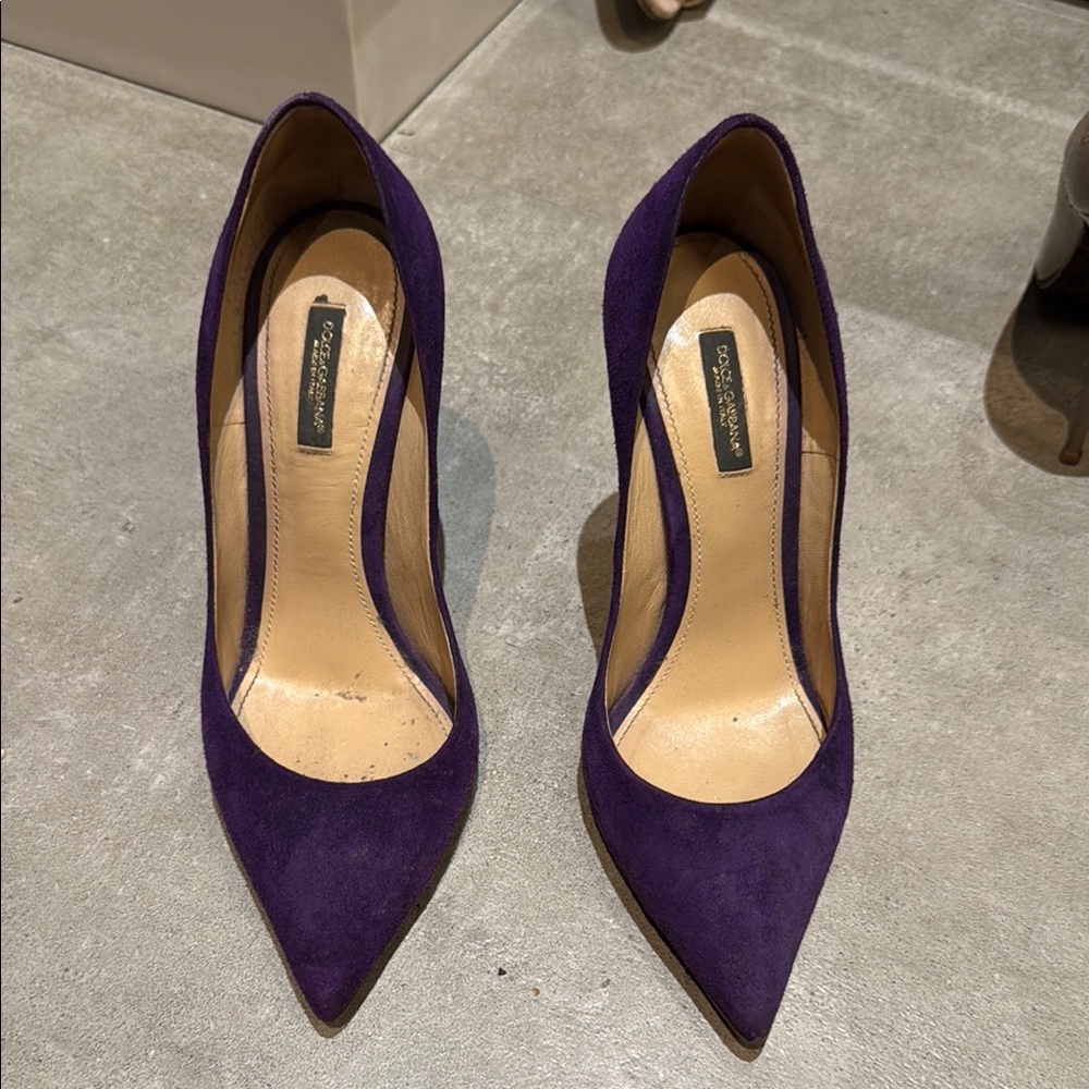 Dolce & Gabbana Purple Suede Heels